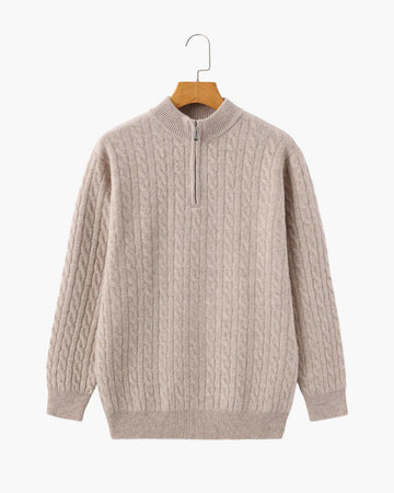 Riviera 100% Cashmere Knit Half-Zip