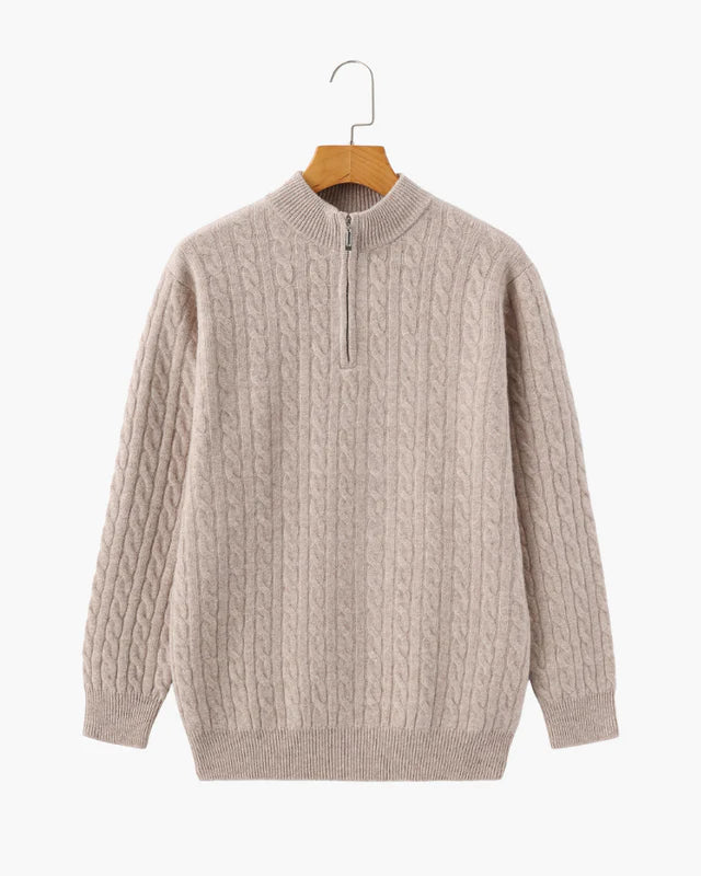 Riviera 100% Cashmere Knit Half-Zip